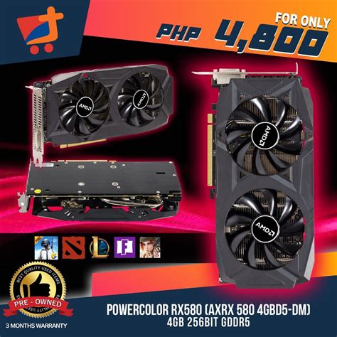 Powercolor AMD Radeon RX580 4GB 256bit GDDR5.